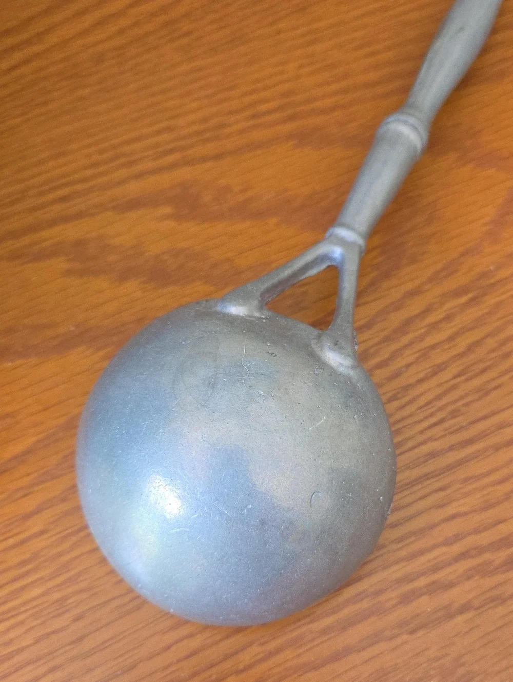 Vtg Large Pewter Serving Ladle - 11 1/2